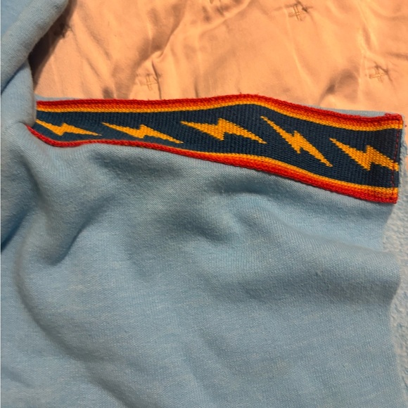 Aviator Nation Light Blue Lightning Pullover Hoodie Vest - Picture 9 of 14
